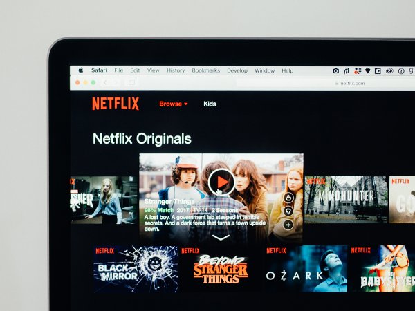The user interface for Netflix on a computer in a browser window.