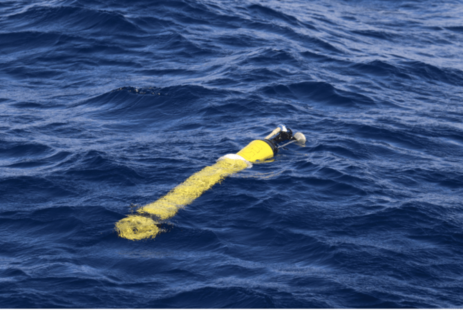 Argo float in the ocean.